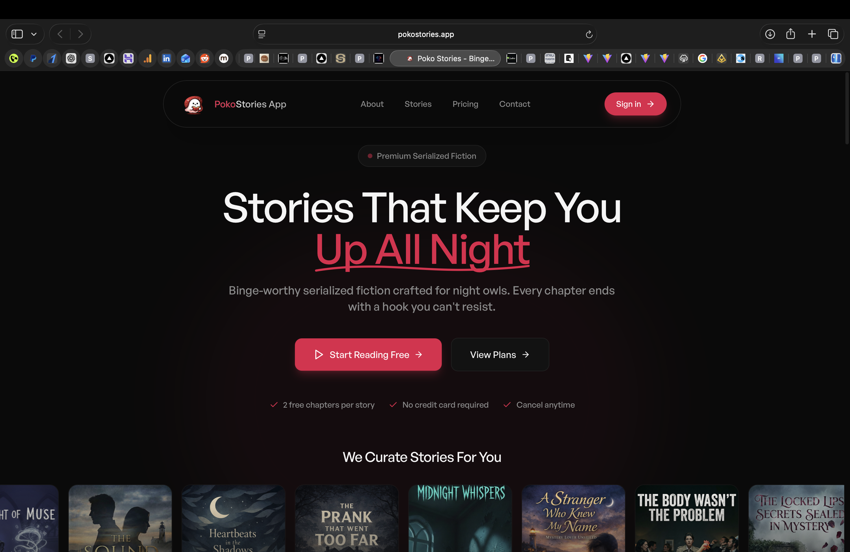 Poko Stories interface